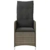 Outdoor-Lehnstühle 2 Stk. mit Tisch Grau Poly Rattan Produktbild-Vorschau 4