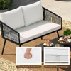 COSTWAY Polyrattan Gartenmöbel Set, Balkonmöbel Set mit Produktbild-Vorschau 5
