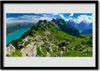Bild 100x70 MDF-Rahmen Wandkunst Wiese Berg Natur Produktbild-Vorschau 1