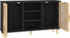vidaXL Sideboard Schwarz 105x30x60 cm Massivholz Kiefer Produktbild-Vorschau 5