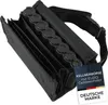 A black Kellner wallet with a strap and a tag. Podgląd zdjęcia produktu