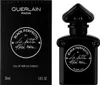 A product shot of a black perfume bottle and its packaging. Produktbild-Vorschau