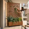 Cloison « Aaskis » avec jardinière à roulettes en acier, Voir les images du produit 5