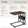 Table d’appoint WIGAN 55x36,5x60cm - Bois foncé industriel, Voir les images du produit 6