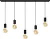 Calex Pendelleuchte E27, 5-flammig, Schwarz, Retro-Design Produktbild-Vorschau 2
