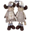 Elch 40-66cm (52-78cm), 2er Set Dekofigur Weihnachten Produktbild-Vorschau 2