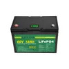 A black lithium-ion battery with a green label on a white background. Náhled obrázku produktu