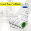 Two cleaning rollers for a floor cleaner are shown, with a person using a floor cleaner in the background. Produktbild-Vorschau