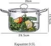 3.5L Glastopf zum Kochen, hochtemperaturbeständiger Produktbild-Vorschau 2