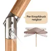 Sekey Balkonschirm 200 cm Ø Holzoptik, Knickbar, Stabiler Produktbild-Vorschau 5