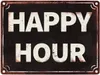 Happy Hour Metallschild in 15x20 cm in Rostoptik Produktbild-Vorschau 1