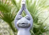 Yoga Frosch Gartenfigur stehend aus Magnesia ca. 26 × 18 × Produktbild-Vorschau 2