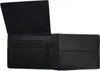 An open black leather wallet is shown against a white background. Produktbild-Vorschau
