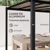 Outsunny Pergola jardin extérieur en aluminium 3 x 3 m Voir les images du produit 8