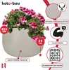 KOTARBAU® Pflanzkübel Blumenkübel Beige Fiberclay Ecolite Produktbild-Vorschau 4