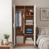 MinteLiv Kleiderschrank 2-türig Weiß/Eiche-Optik 49 cm Produktbild-Vorschau 2