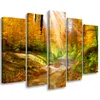 Tableau en toile 5 pièces forêt automne nature 200 x 100 cm Voir les images du produit 1