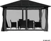 Alu Pavillon PREMIUM mit festem Dach 3x4m grau Produktbild-Vorschau 1