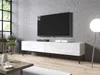 TV stolek TOKA - 200 cm, lesklý bílý / černý Náhled obrázku produktu 2