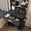 MODFU Toaletní stolek s LED osvětlením, zrcadlem, zásuvkou Náhled obrázku produktu 9