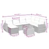 Design 8-tlg. Garten-Sofagarnitur mit Kissen Schwarz Poly Produktbild-Vorschau 3