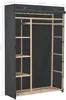 Kleiderschrank Grau 110 x 40 x 170 cm Stoff Produktbild-Vorschau 6