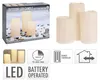 LED Outdoor Kerzen Kerzenset Fernbedienung Timer Elfenbein H15/20/25cm Voir les images du produit
