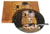 HOME ELEMENTS Assiette ronde avec cuillère à gâteau, Klimt, Voir les images du produit 4