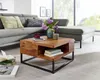 Couchtisch 60x60x34,5 cm Sheesham Massivholz / Metall Produktbild-Vorschau 3