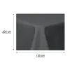 Tischdecke rechteckig 135x200 cm anthrazit Leinenoptik Produktbild-Vorschau 4