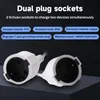 A product image showing a dual plug socket extension cord with descriptive text. Voir les images du produit