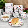 12tlg Frühstücksset Marie Porzellan 6 Pers Teller Becher Produktbild-Vorschau 5