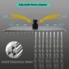Diagram showing how a shower head mixes air and water. Produktbild-Vorschau
