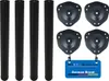 Tischbein 4er Set Schwarz matt Metall Ø60mm 710mm Produktbild-Vorschau 2