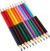 12 CRAYONS DOUBLES 24 couleurs en étui carton Crayons de Voir les images du produit 1