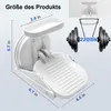 Product dimensions and weight capacity are shown with a white shower footrest. Produktbild-Vorschau