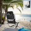 tectake® Aluminium Strandstuhl Coral klappbar, mit Produktbild-Vorschau 8