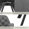 Fauteuil pivotant en velours Lucia, rembourré - gris Voir les images du produit 5