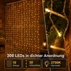 3x3M Lichtervorhang Innen Deko Weihnachten LED Lichterkette Produktbild-Vorschau 13