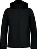 A studio shot of a black men's softshell jacket. Produktbild-Vorschau