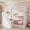 MODFU Etagenbett Kinderbett 90x200cm mit Regal und Produktbild-Vorschau 6