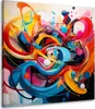 Chaos abstrakte Linien Leinwandbild Wandbild Kunstdruck XL Produktbild-Vorschau 1