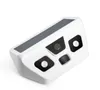 A white outdoor security camera with a solar panel on top, isolated on a white background. Produktbild-Vorschau
