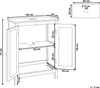 BELIANI Skrinka pod umývadlo biela MDF 60 x 75 cm s Náhľad obrázku produktu 3