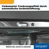 Close-up of a dishwasher interior with text overlay highlighting a feature. Produktbild-Vorschau