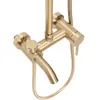 A close-up view of a gold-colored shower faucet set. Náhľad obrázku produktu