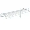 A white aluminum clothes drying rack mounted on a white wall. Podgląd zdjęcia produktu
