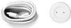 A white USB charging cable and a white magnetic inductive charger for a smartwatch are displayed on a white background. Podgląd zdjęcia produktu