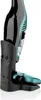 A close-up, side view of a cordless vacuum cleaner and its charging base, set against a white background. Produktbild-Vorschau