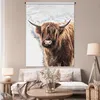 MuchoWow® Wandteppich Wandbehang Schottisches Hochlandrind Produktbild-Vorschau 5